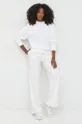 Karl Lagerfeld bluza bawełniana biały