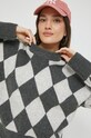 Pulover s dodatkom vune Abercrombie & Fitch KI150.2716.109 siva