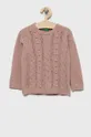 rózsaszín United Colors of Benetton gyerek pulóver Lány