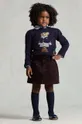 granatowy Polo Ralph Lauren sweter z domieszką wełny dziecięcy Dziewczęcy