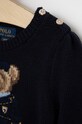 Detský sveter s prímesou vlny Polo Ralph Lauren tmavomodrá 311877332001