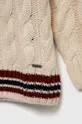Pepe Jeans sweter z domieszką wełny dziecięcy beżowy