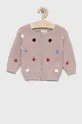 ροζ Βρεφικό βαμβακερό πουλόβερ Name it Για κορίτσια