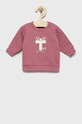 United Colors of Benetton bluza bawełniana dziecięca nadruk fioletowy 3J70A100S.W
