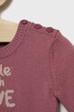 Детский хлопковый свитер United Colors of Benetton 112CB1009.W розовый AW22
