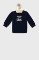 United Colors of Benetton sweter bawełniany dziecięcy aplikacja granatowy 112CB1009.W