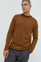 hnedá Bavlnený sveter Only & Sons