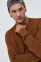Tom Tailor sweter bawełniany brązowy 1032302.30313