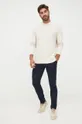 Calvin Klein pamut pulóver bézs