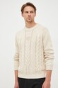 Tiger Of Sweden sweter z domieszką lnu beżowy T70928001