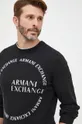 czarny Armani Exchange sweter z domieszką kaszmiru 6LZM1C.ZM1KZ