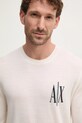 Armani Exchange sweter wełniany beżowy 8NZM4R.ZM8AZ