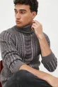 szary Guess sweter z domieszką wełny