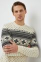 kremowy Selected Homme sweter bawełniany