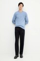 Pulover s dodatkom kašmira Tommy Hilfiger MW0MW28046.9BYY plava AW25