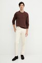 Pulover s dodatkom kašmira Tommy Hilfiger MW0MW28046.9BYY smeđa AW25