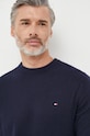 Tommy Hilfiger sweter z domieszką kaszmiru MW0MW28046.9BYY granatowy