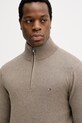 Tommy Hilfiger sweter z domieszką kaszmiru brązowy MW0MW28049.9BYY