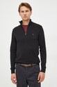 Светр з домішкою кашеміру Tommy Hilfiger чорний MW0MW28049.9BYY