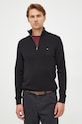 Svetr s příměsí kašmíru Tommy Hilfiger černá MW0MW28049.9BYY