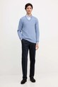 Pulover s dodatkom kašmira Tommy Hilfiger MW0MW28047.9BYY plava AW25