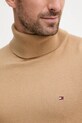 Пуловер с кашмир Tommy Hilfiger MW0MW28048.9BYY бежов