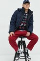 Produkt by Jack & Jones sweter bawełniany 12217932.NavyBlazer granatowy AW22