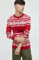 κόκκινο Βαμβακερό πουλόβερ Produkt by Jack & Jones Ανδρικά