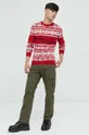 Produkt by Jack & Jones sweter bawełniany czerwony