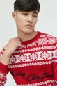 κόκκινο Βαμβακερό πουλόβερ Produkt by Jack & Jones
