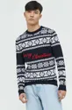 Bavlnený sveter Produkt by Jack & Jones tmavomodrá