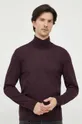 bordowy BOSS sweter wełniany