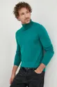 zelena Volnen pulover BOSS Moški