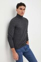 BOSS sweter wełniany wełna szary 50468262