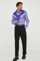 BOSS sweter wełniany 50476364 fioletowy AW24