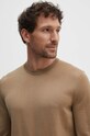 BOSS sweter wełniany beżowy 50476364