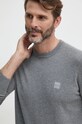 Свитер с примесью кашемира BOSS BOSS CASUAL серый 50471343