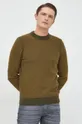 zielony BOSS sweter z domieszką wełny BOSS ORANGE