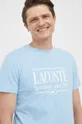 голубой Хлопковая футболка Lacoste