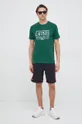 Βαμβακερό μπλουζάκι Lacoste πράσινο