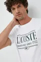 biela Bavlnené tričko Lacoste