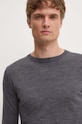 Vlnený sveter Bruuns Bazaar sivá BBM1220