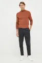 Vlnený sveter Calvin Klein hnedá