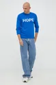 Bavlnený sveter United Colors of Benetton modrá