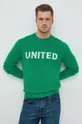 Πουλόβερ United Colors of Benetton πράσινο