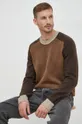 brązowy GAP sweter z domieszką wełny Męski