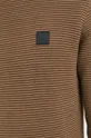 brązowy Solid sweter bawełniany