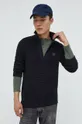 Pamučni pulover Solid crna