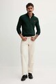 Βαμβακερό πουλόβερ HUGO 50474164 πράσινο AW25