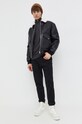 HUGO sweter bawełniany 50474164 szary AW24